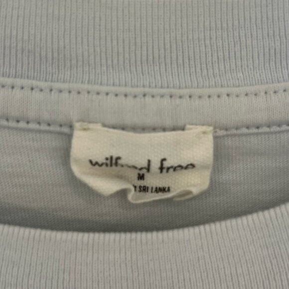Wilfred Free Cropped Light Blue Tee - Aritzia Medium - Picture 2 of 3
